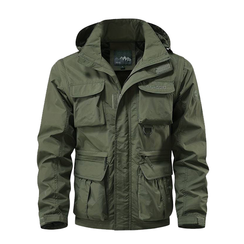 Outdoor Sport Windbreaker - Veste imperméable coupe-vent pour hommes avec