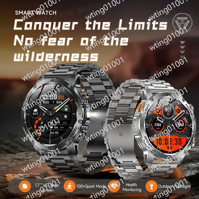 Outdoor Sport Smart Watch - Montre connectée AK87 avec lampe torche