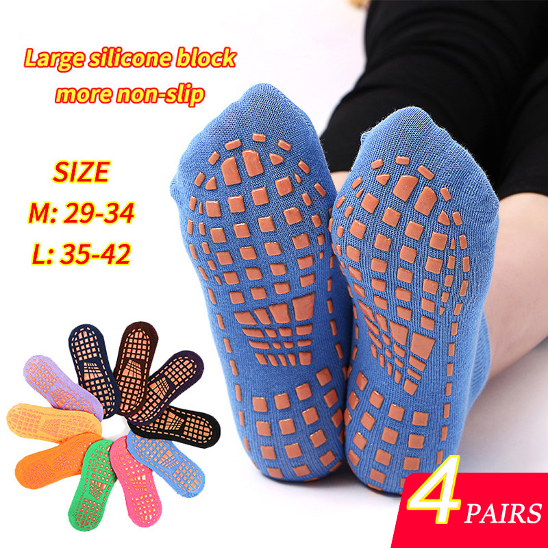 Trampoline Park Sock - 4 paires de chaussettes de Yoga,