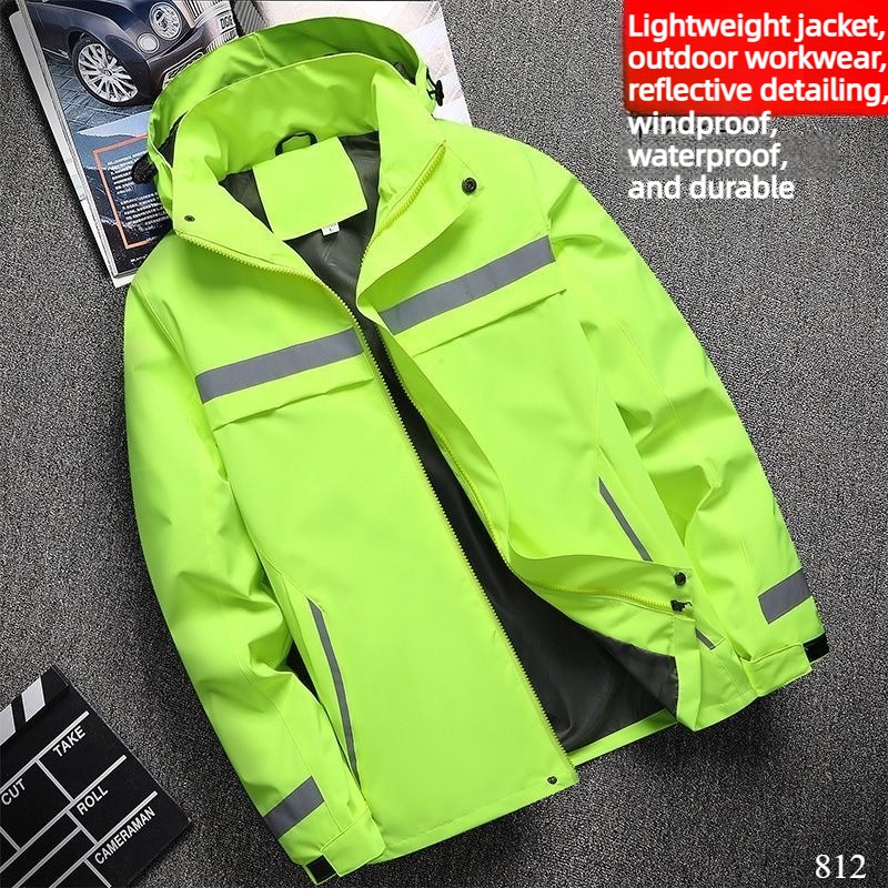Outdoor Sport Windbreaker - Veste de travail légère à capuche,