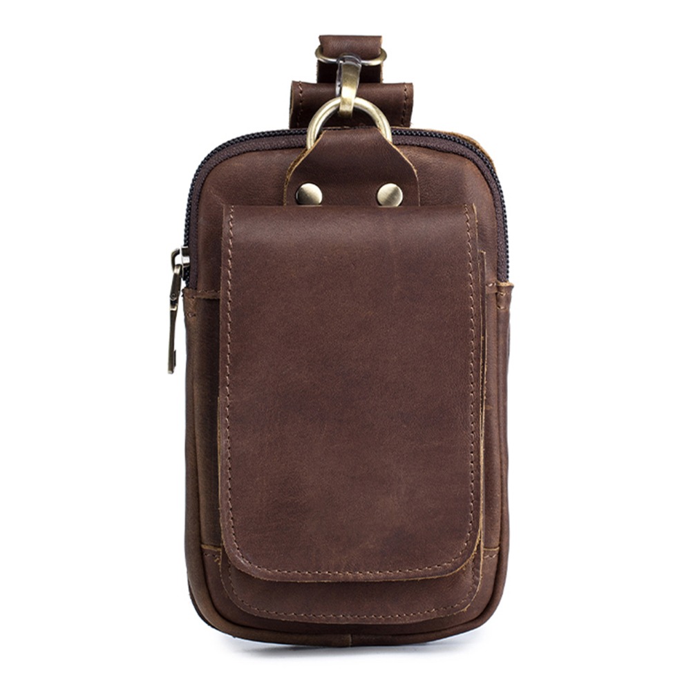 Outdoor Sport Bag - Sac banane vintage en cuir de
