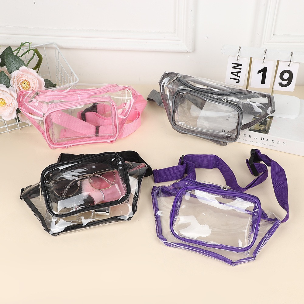 Outdoor Sport Bag - Sac banane transparent en PVC multicolore,