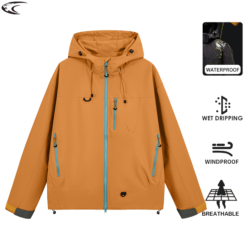 Outdoor Sport Windbreaker - LNGXO Veste de randonnée imperméable pour