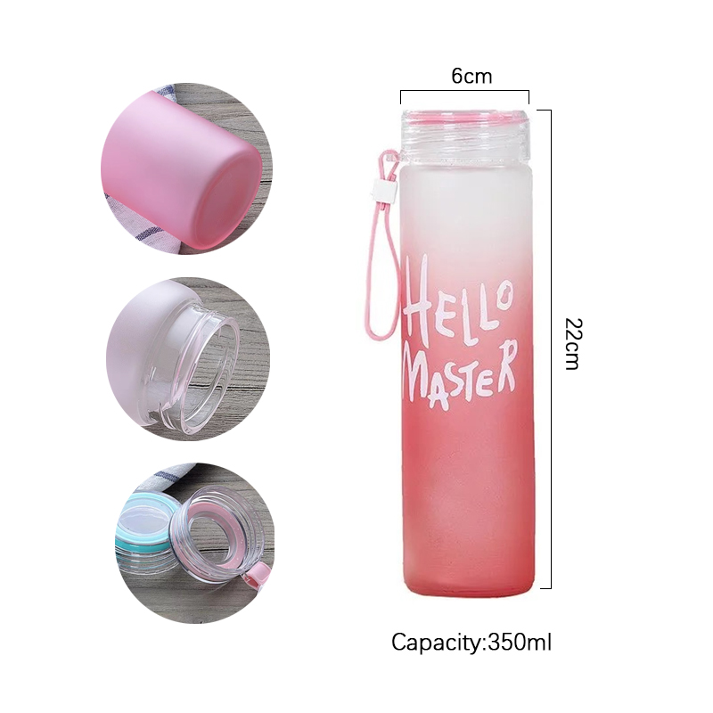 Outdoor Sport Glass Water Bottle - Verre durable de gobelet de lettre