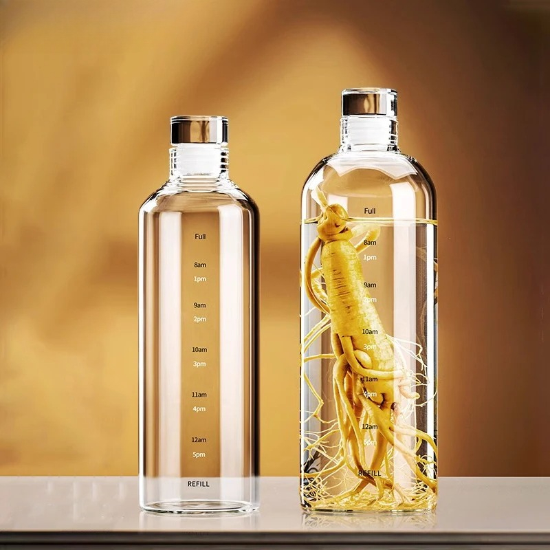 Outdoor Sport Glass Water Bottle - Bouteille d'eau sportive en verre 500/750/1000