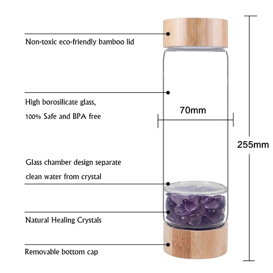 Bouteilles de minerai naturel  - Outdoor Sport Glass Water Bottle avis et prix