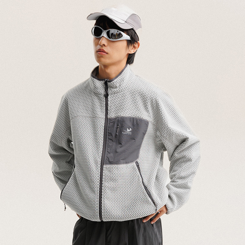 Veste polaire à rayures ondulé - Outdoor Sport Winter Jacket avis et prix