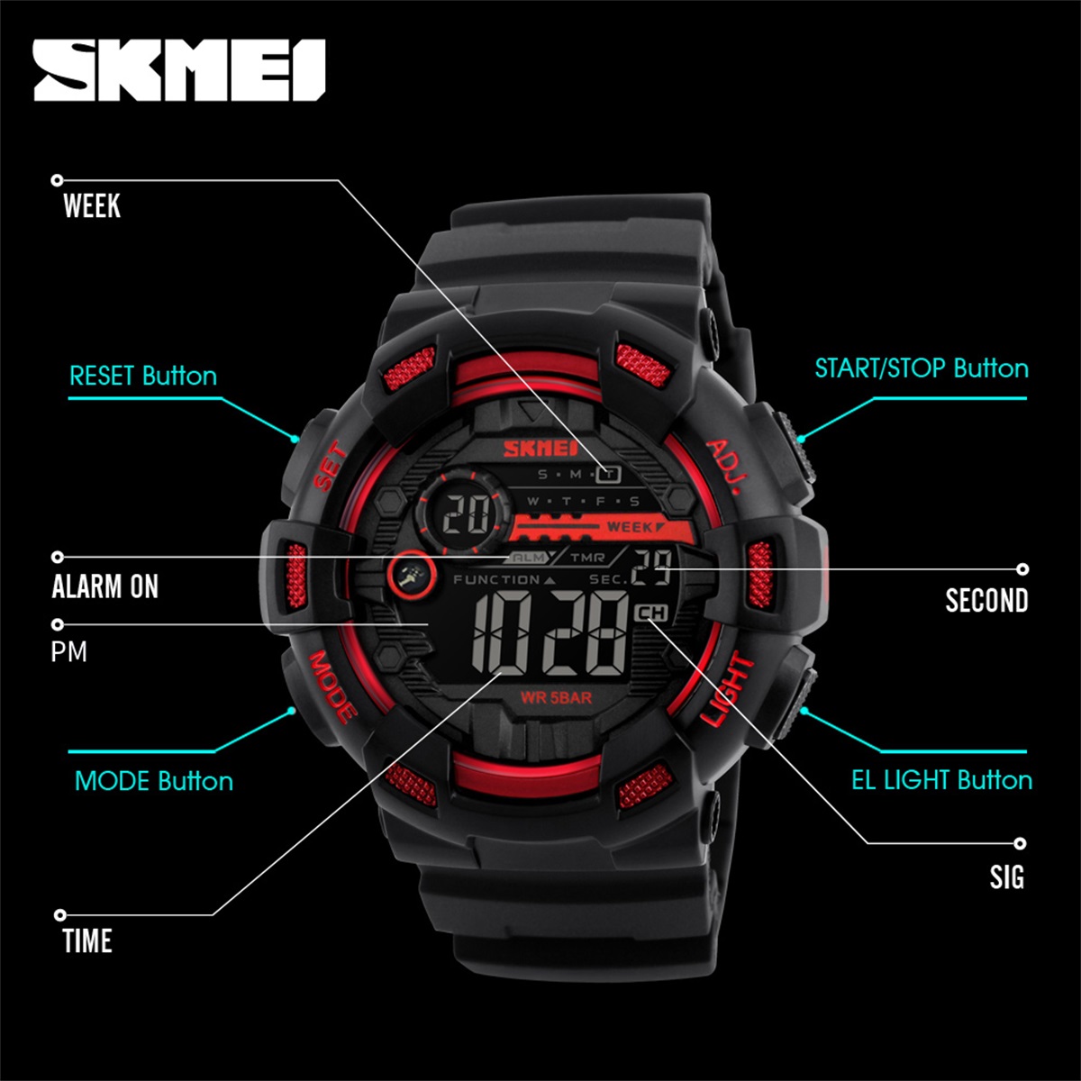 SKMEI sport montre-bracelet él - Outdoor Sports List avis et prix